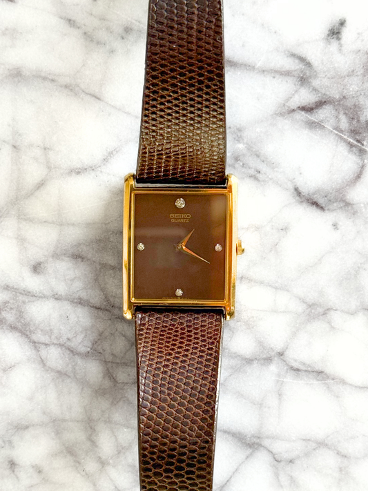 Vintage 1970's Chocolate Seiko Tank