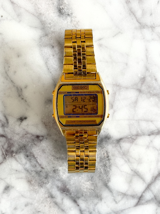 Vintage 1970's Gold Digital Seiko Watch