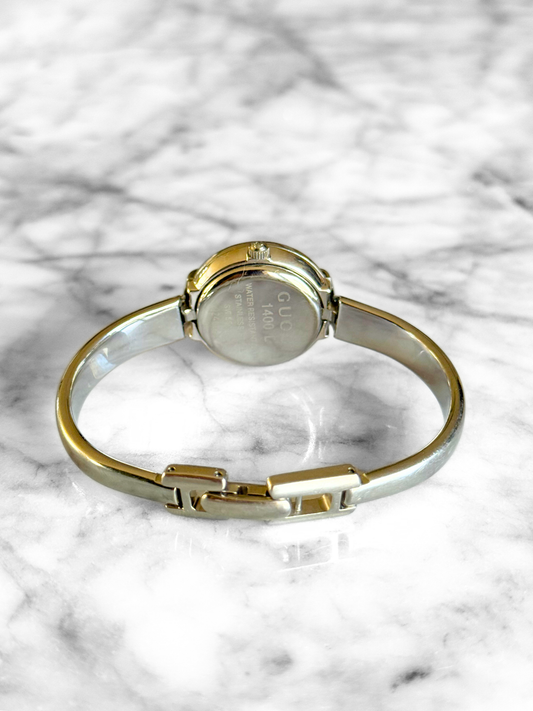 Vintage Gucci Silver Bangle Watch
