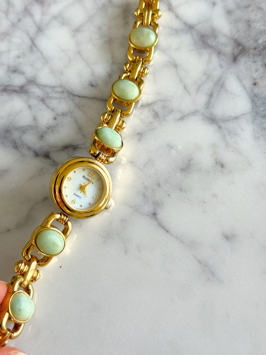 Vintage Jade Gemstone Watch