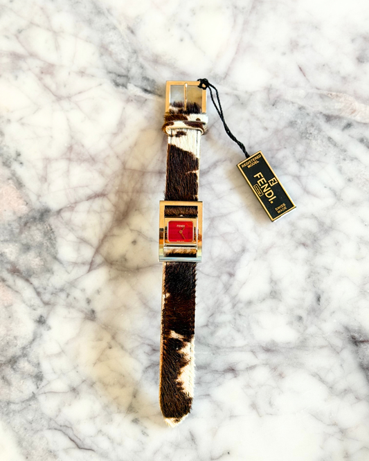 Vintage Fendi Pony Hair Deadstock Flip Watch