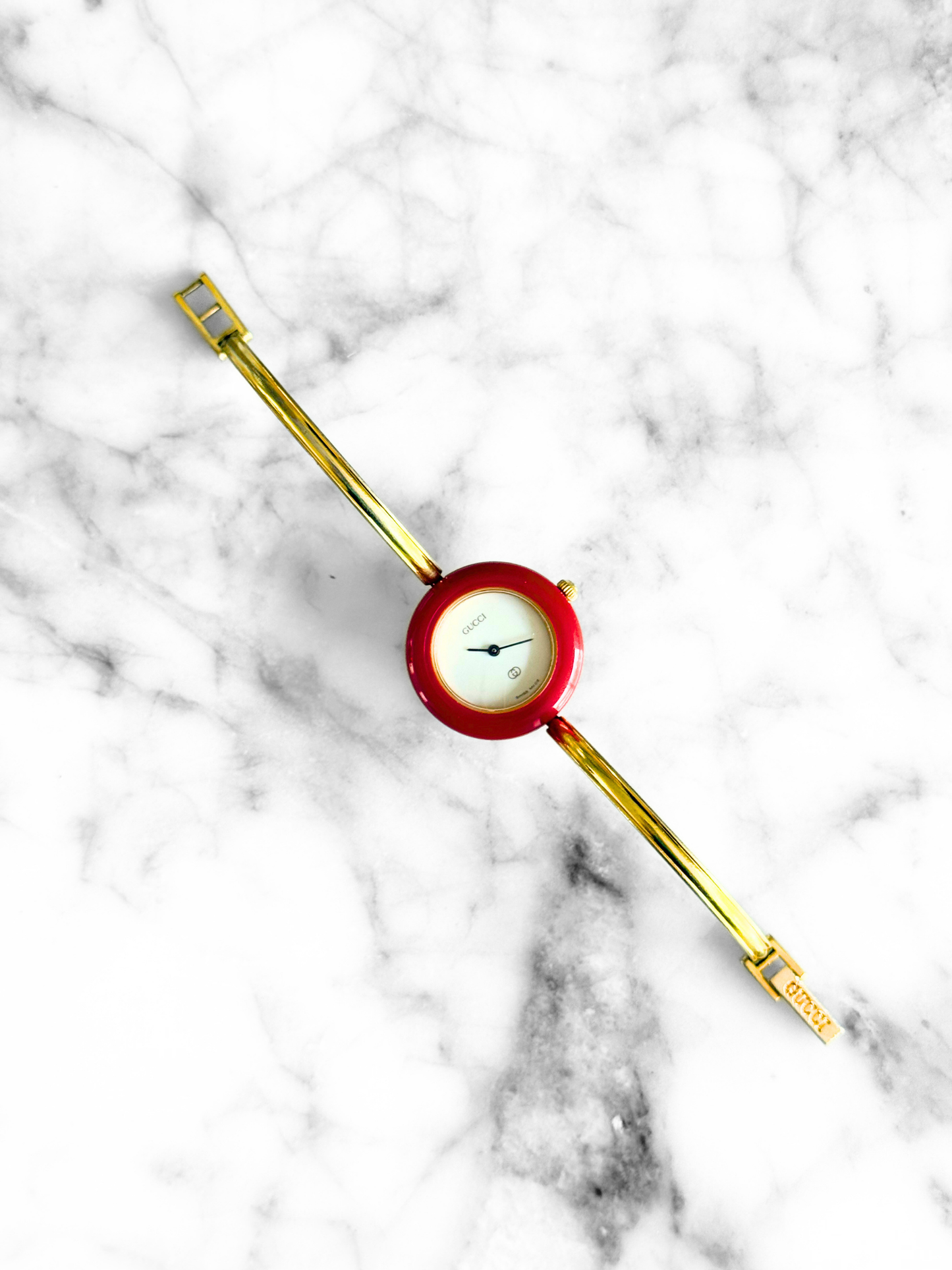 Vintage Gucci Full Interchangeable Bezel Watch Set | Classic Gold Bangle