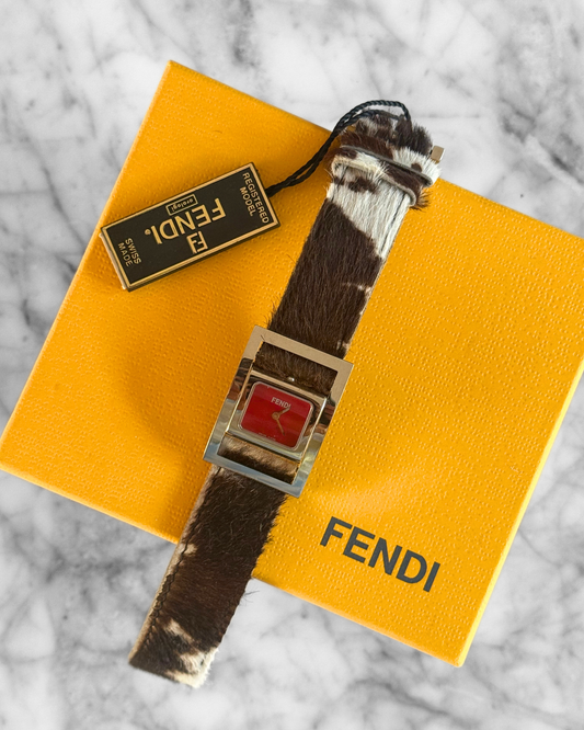 Vintage Fendi Pony Hair Deadstock Flip Watch
