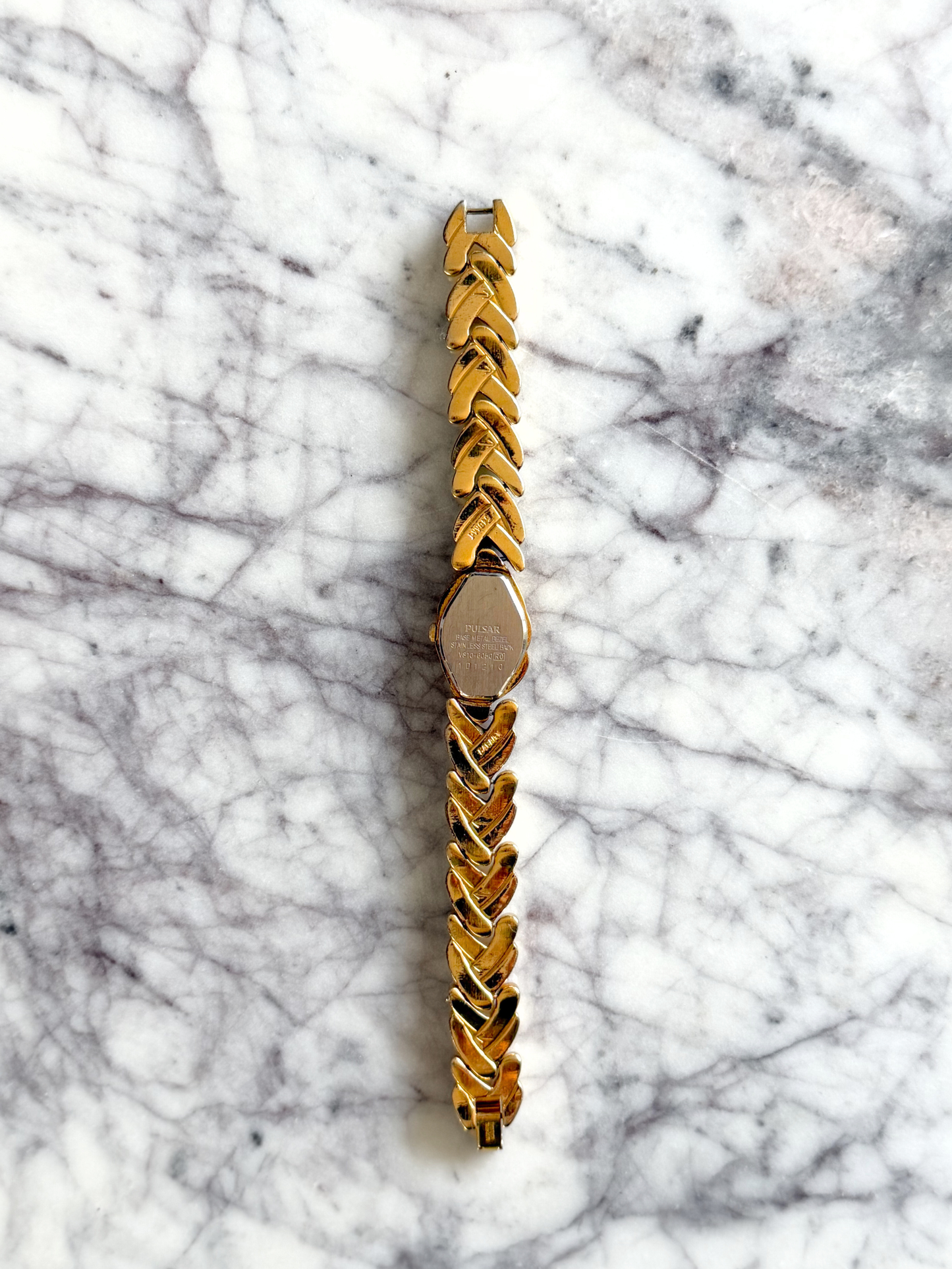 Vintage Rare 1980's Peach Dial Braided Watch