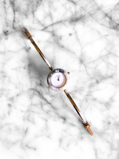 Vintage Gucci Full Interchangeable Bezel Watch Set | Classic Silver Bangle