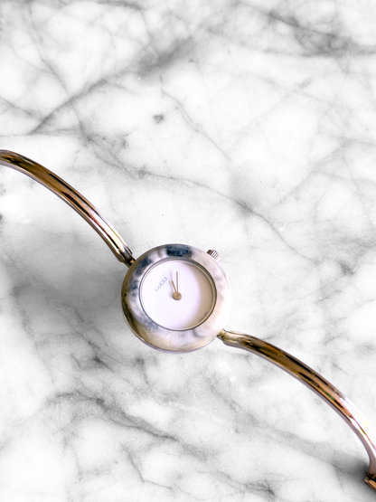 Vintage Gucci Full Interchangeable Bezel Watch Set | Classic Silver Bangle