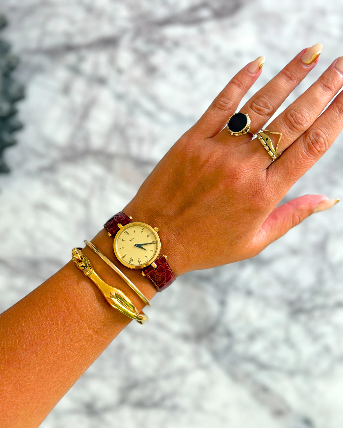 Vintage Gucci Unisex Sherry Line Stack Watch