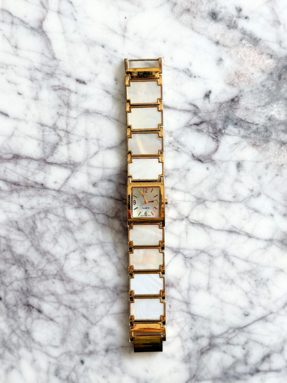 Vintage White Abalone Shell Watch