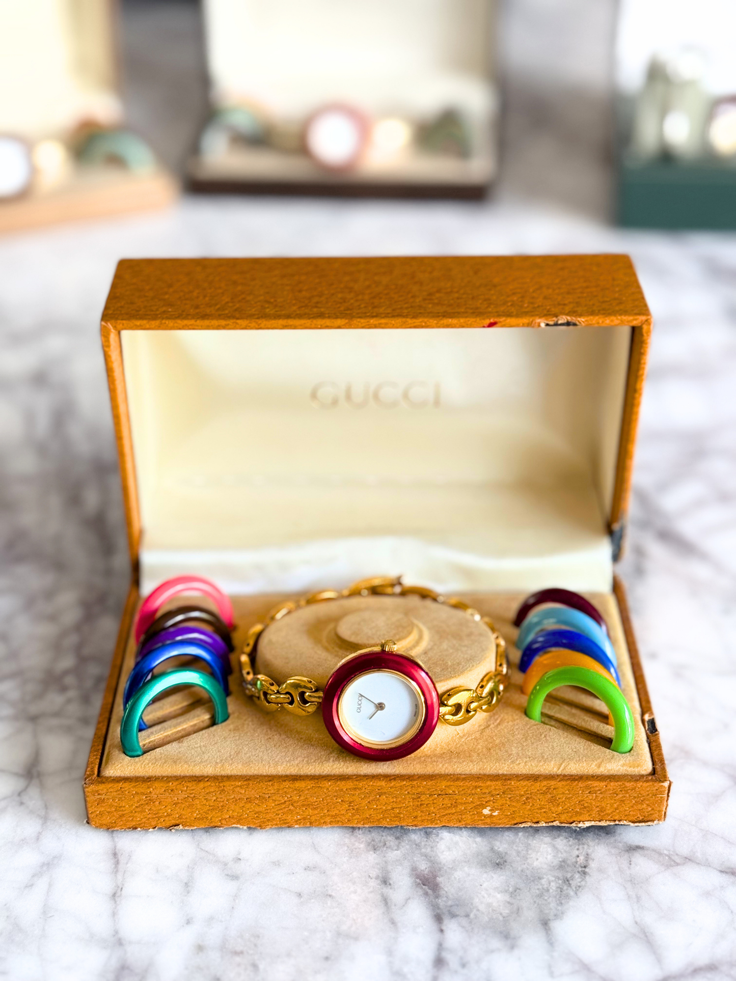 Vintage Gucci Full Interchangeable Bezel Watch Set | Mariner Chain