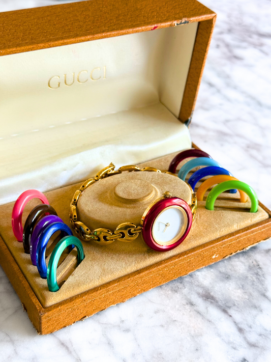 Vintage Gucci Full Interchangeable Bezel Watch Set | Mariner Chain