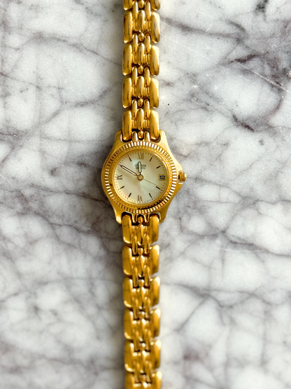 Vintage Citizen Fluted Bezel Watch with Abalone Dial