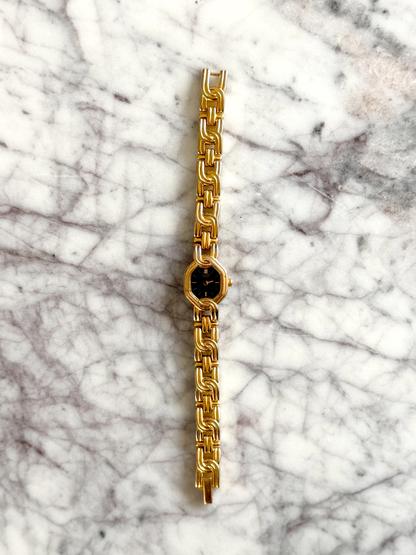 Vintage Gold Interlocking Band Watch
