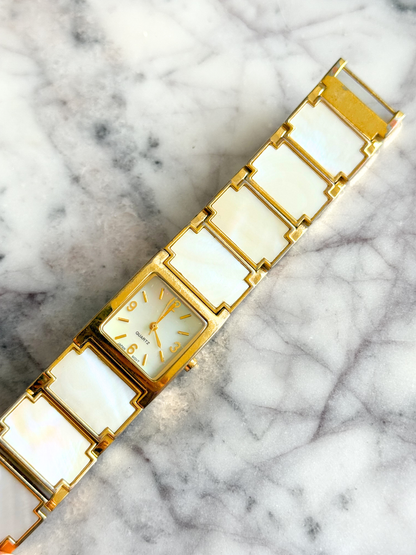 Vintage White Abalone Shell Watch