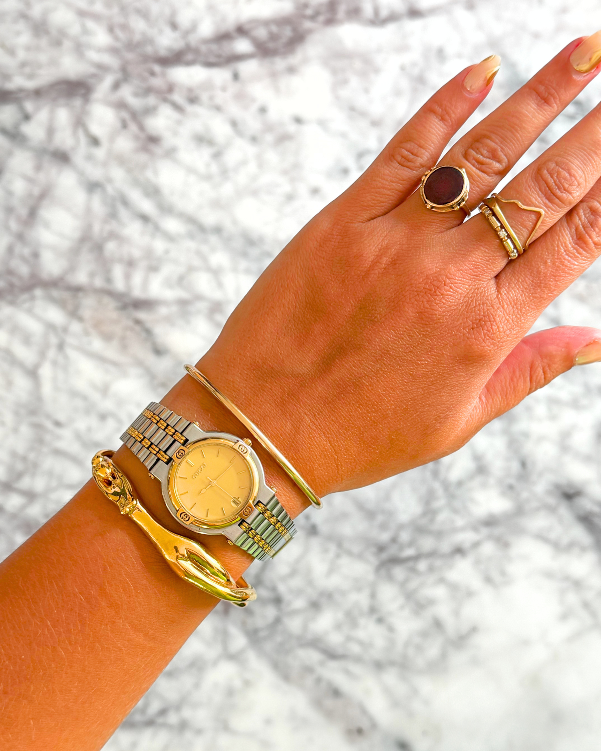 Vintage Unisex Mixed Metal Gucci 9000M