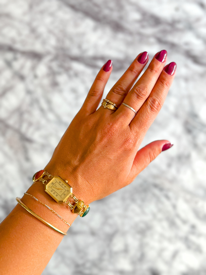 Vintage KJL Natural Gemstone Watch