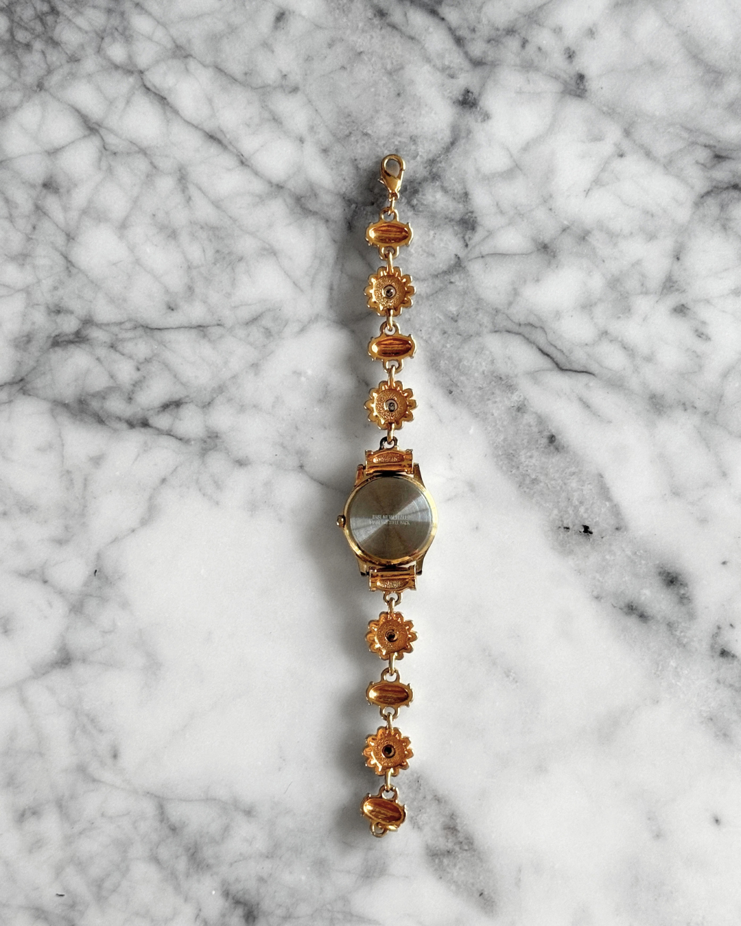 Patterned Sunburst Mixed Metal Watch