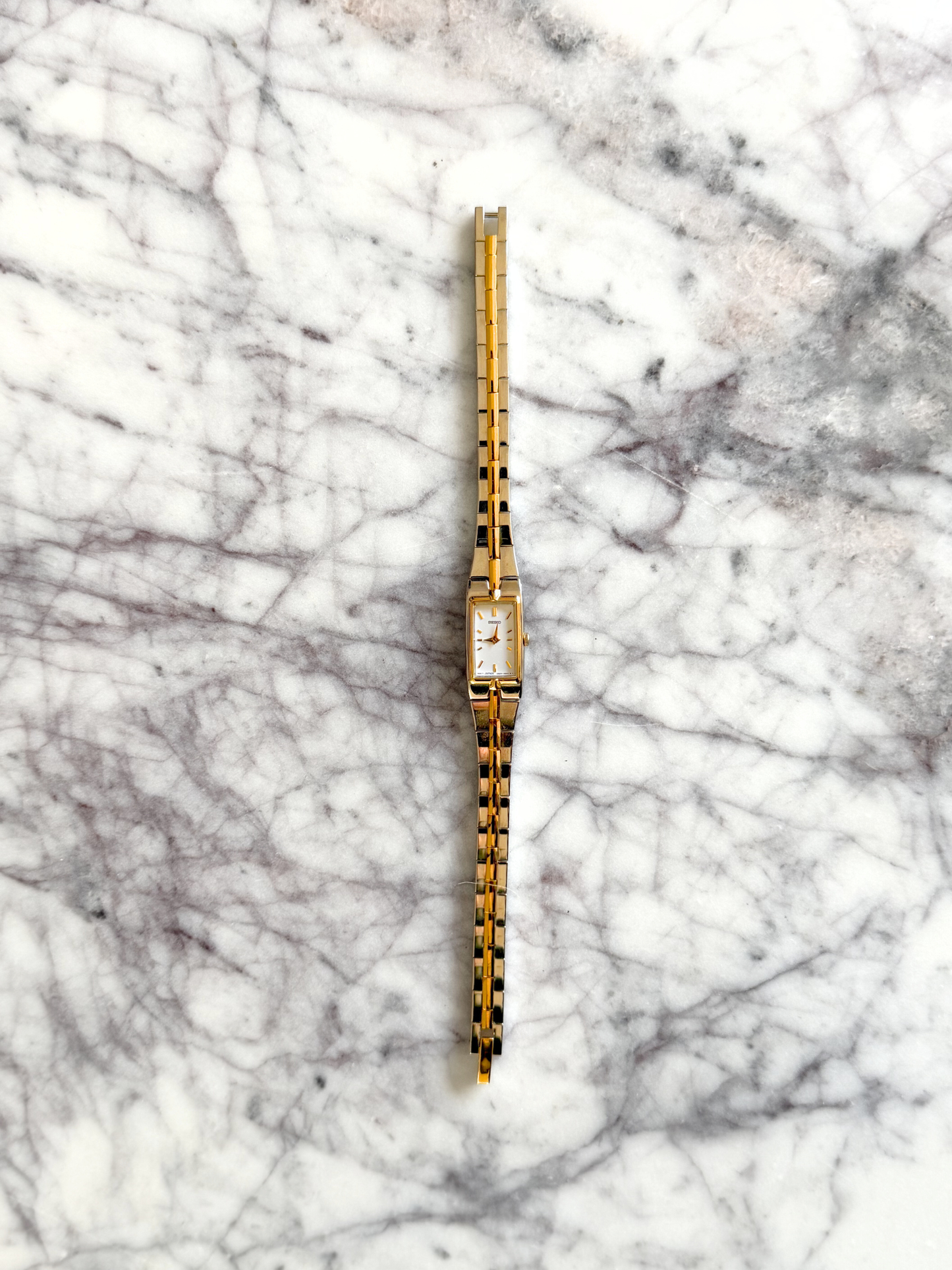Vintage Mixed Metal Linear Seiko Watch
