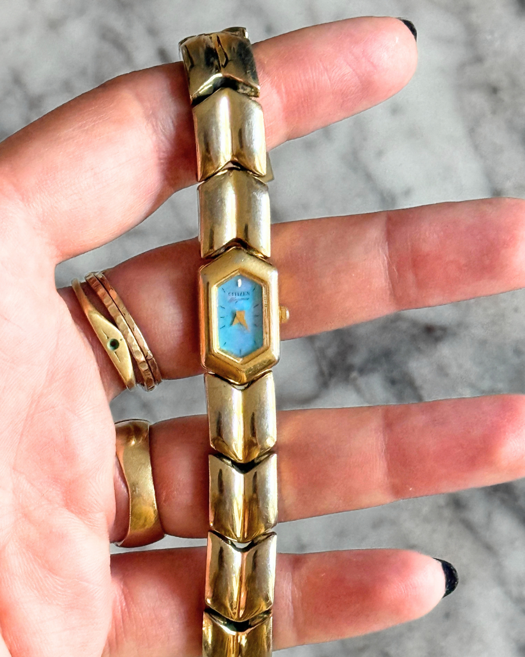 Iridescent Blue Abalone Watch
