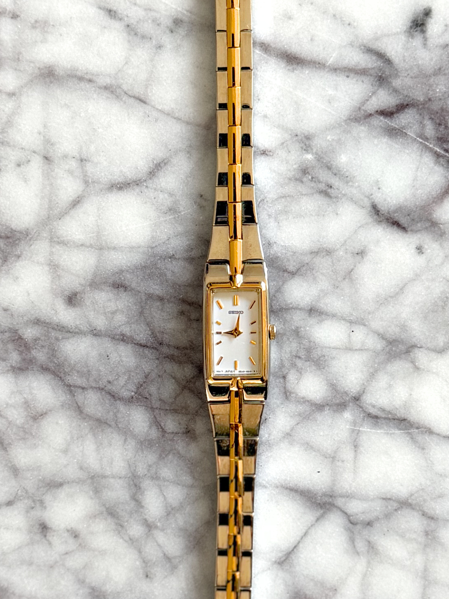 Vintage Mixed Metal Linear Seiko Watch