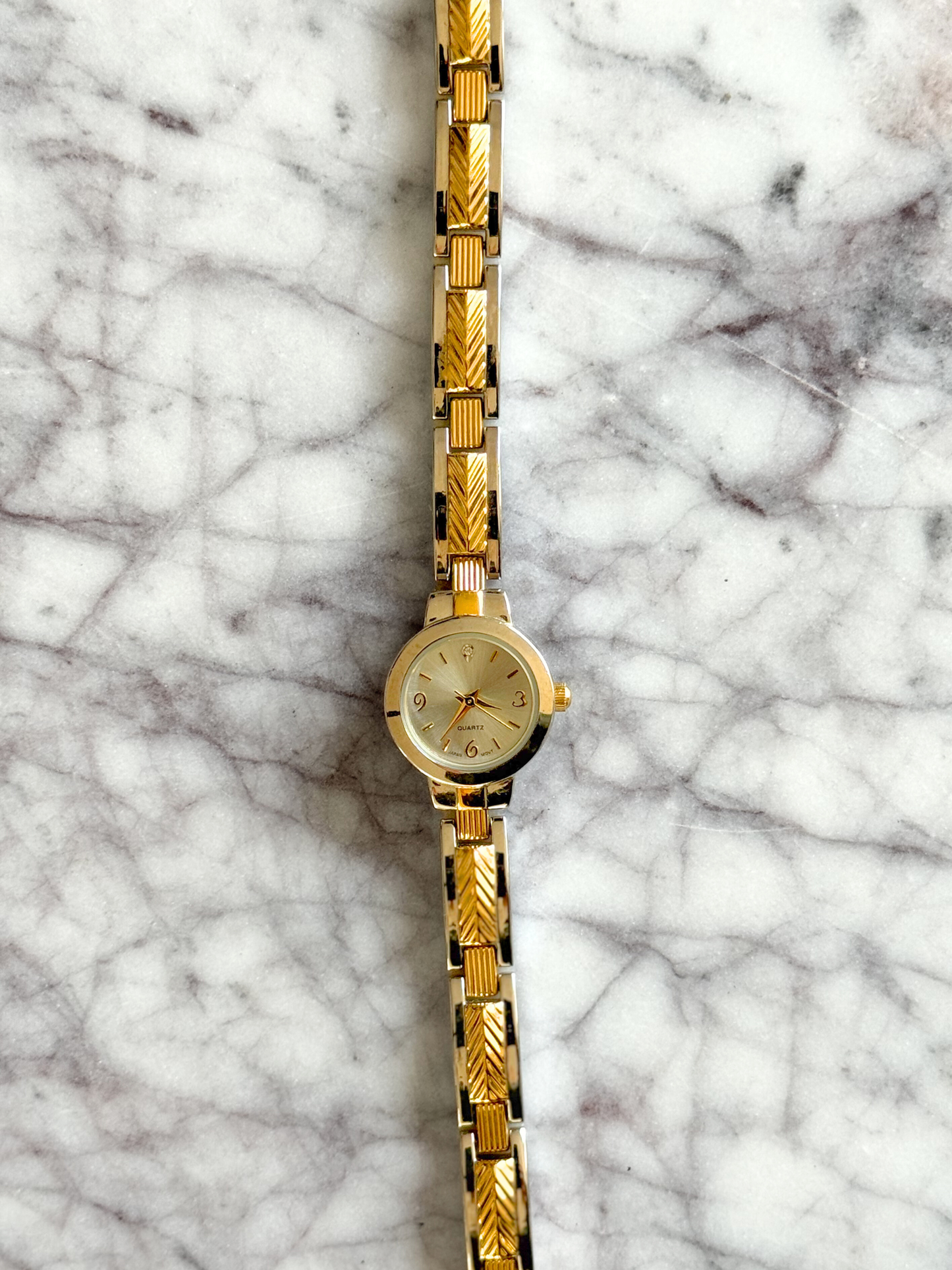 Vintage Mixed Metal Patterned Watch
