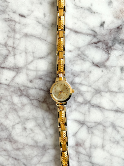 Vintage Mixed Metal Patterned Watch