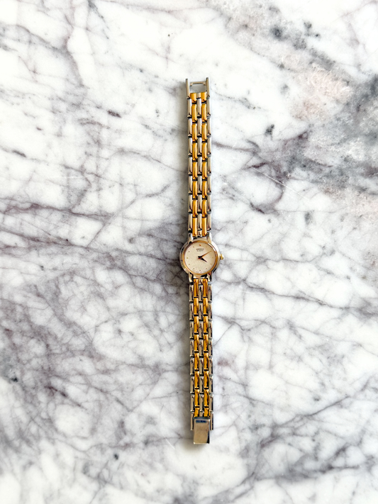 Vintage Mixed Metal Mesh Seiko Watch