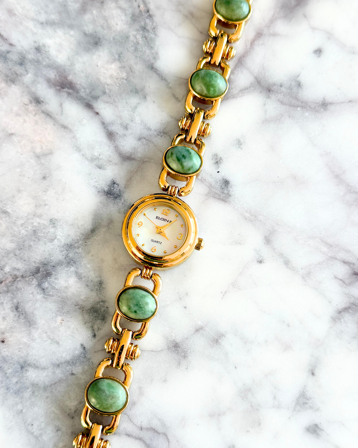 Vintage Jade Gemstone Watch