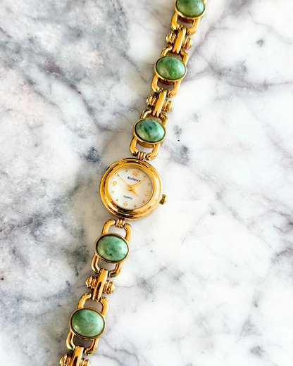 Vintage Jade Gemstone Watch