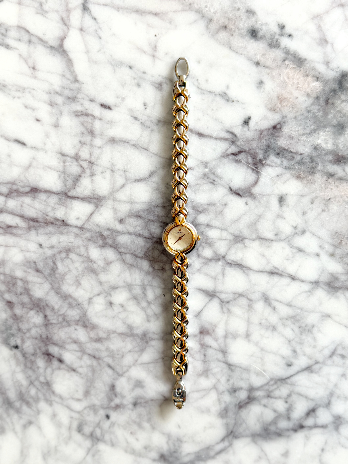 Vintage Seiko Braided Mixed Metal Watch
