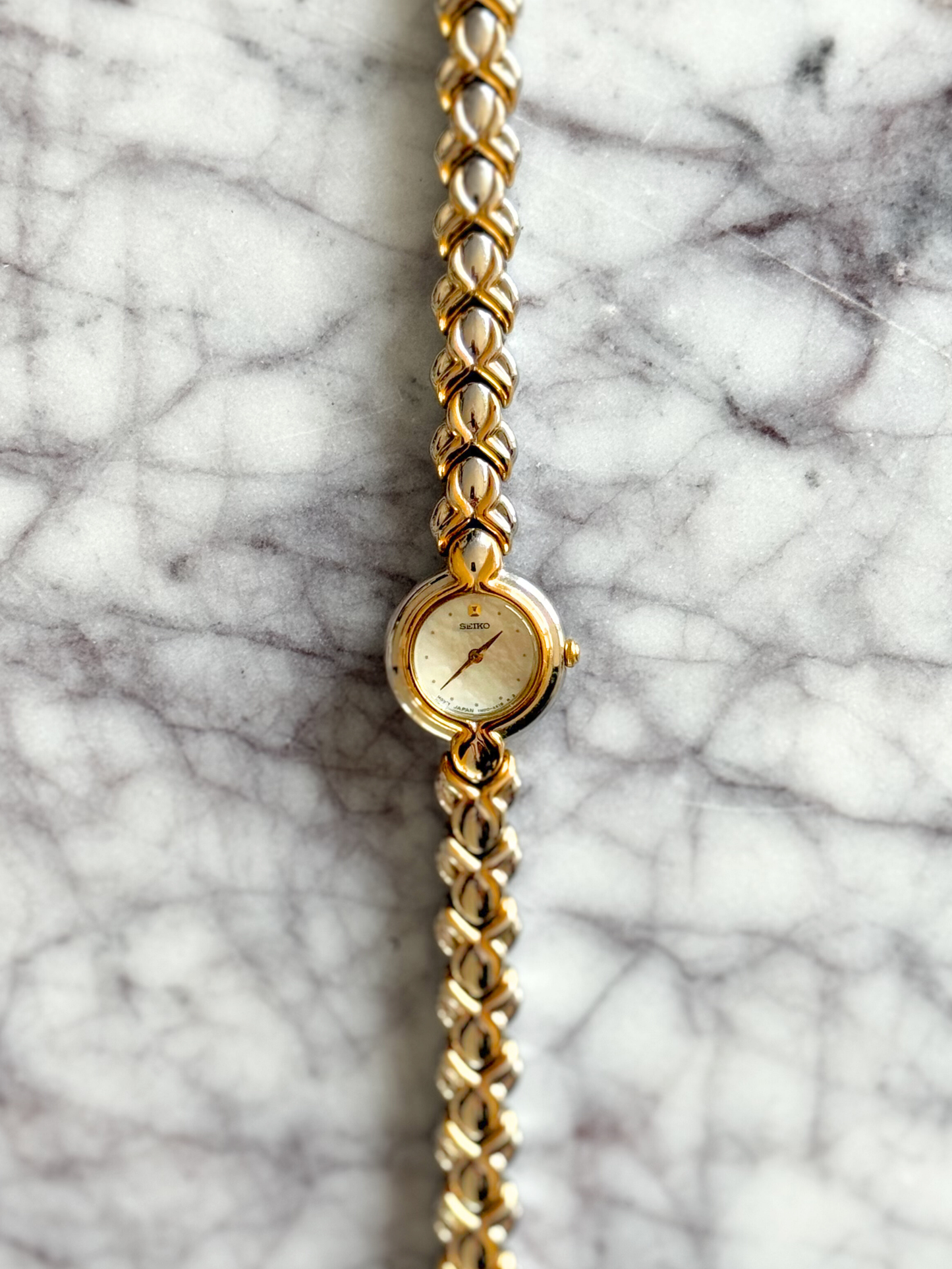 Vintage Seiko Braided Mixed Metal Watch