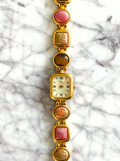 Vintage KJL Gemstone Watch