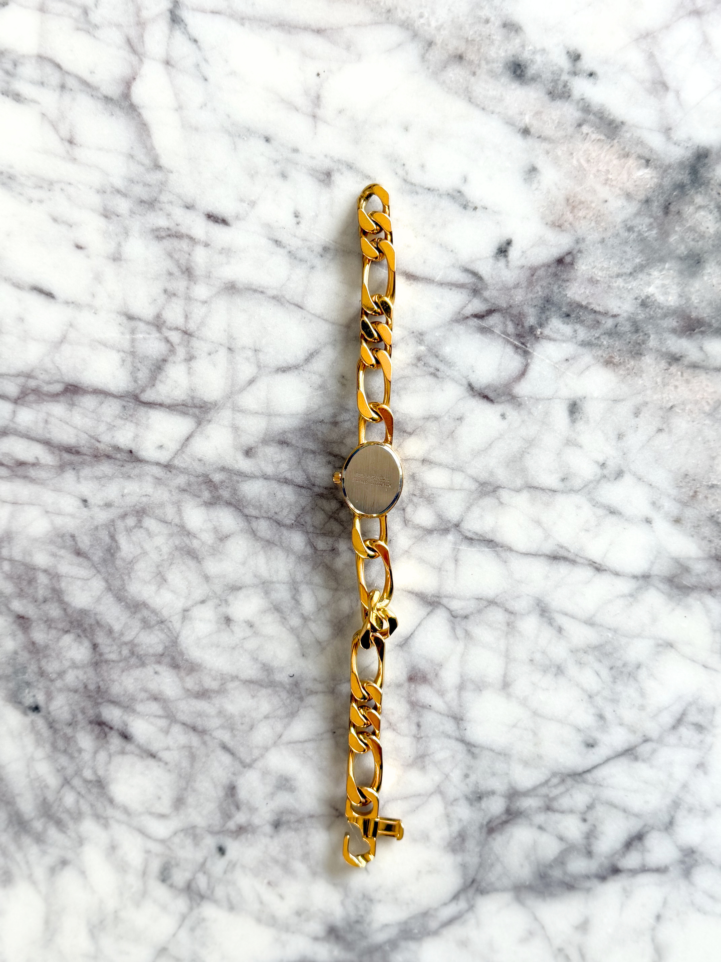 Vintage Gold Figaro Chain Watch