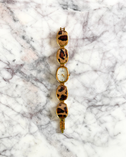 Vintage Leopard Calf Hair Watch