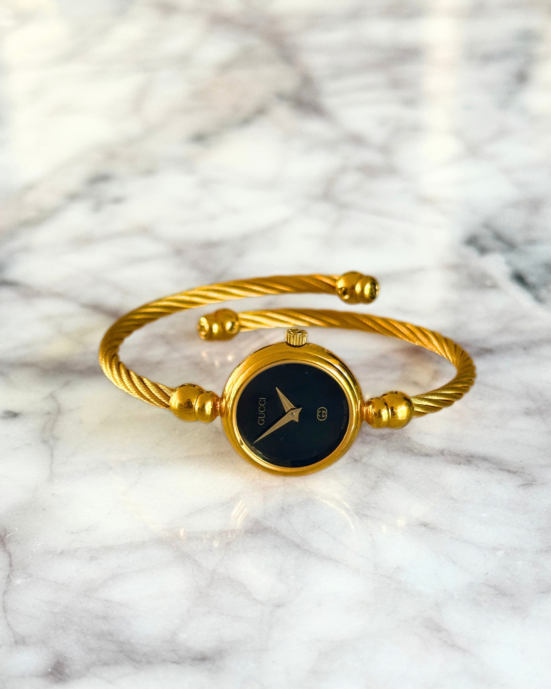 Authentic Gucci Wrap Watch with Black Dial