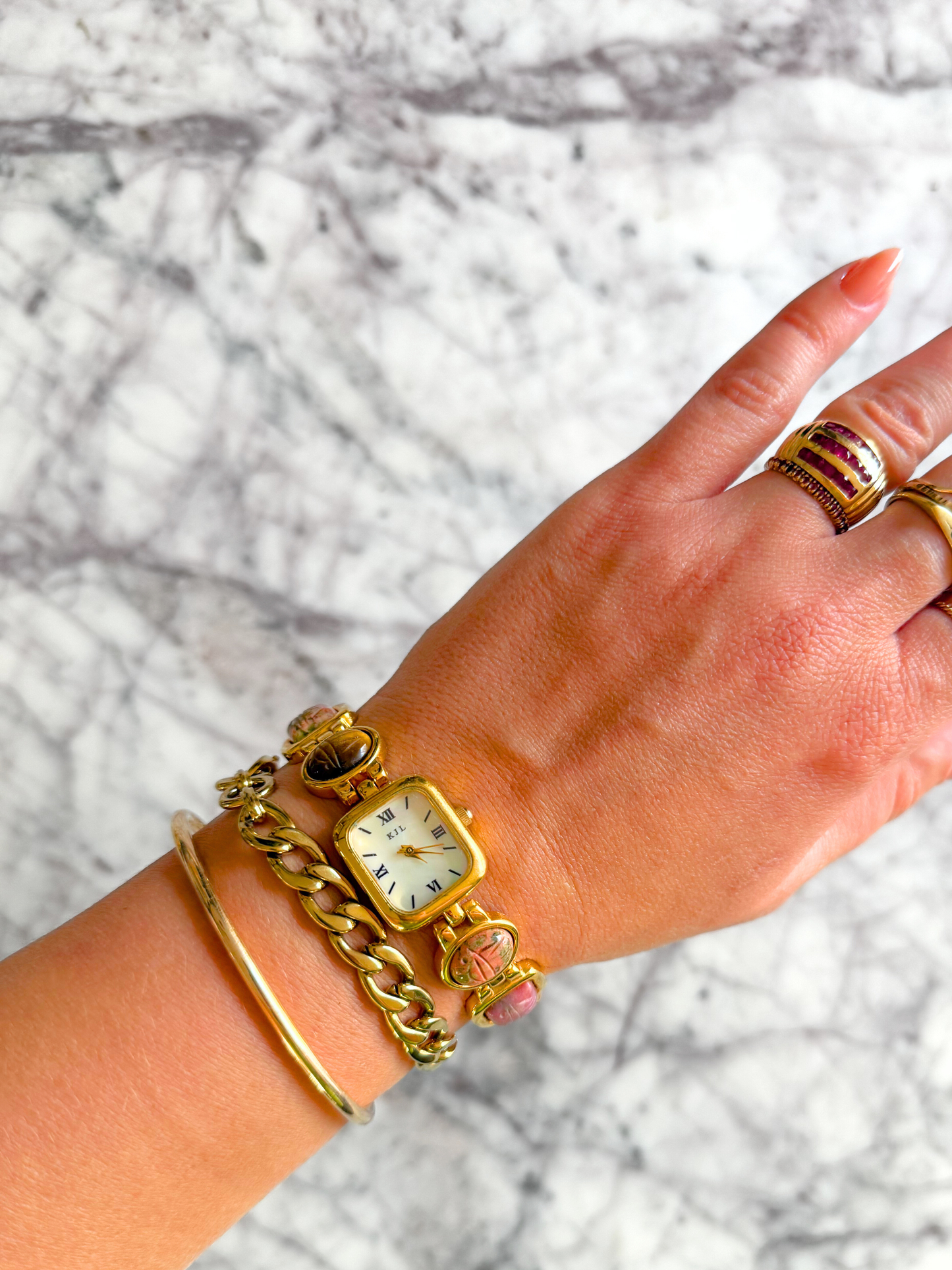 Vintage KJL Gemstone Watch