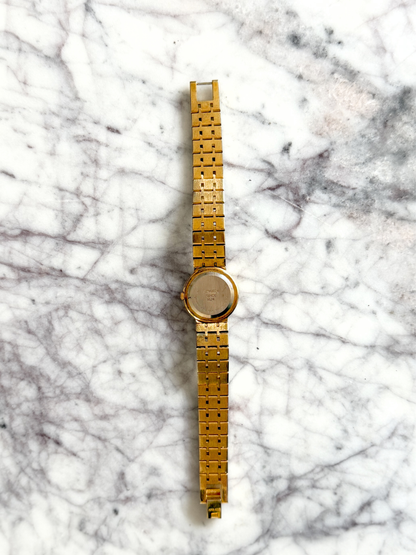 Vintage Natural Lapis Face Gold Watch