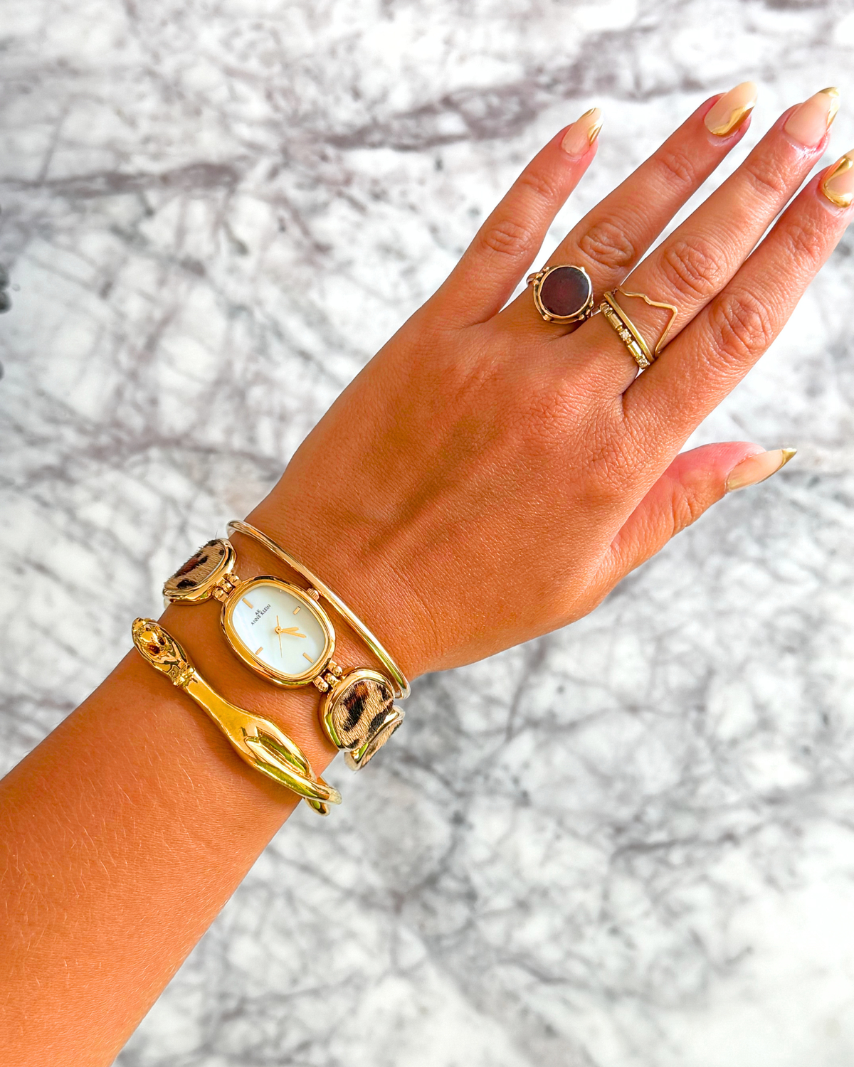 Vintage Leopard Calf Hair Watch