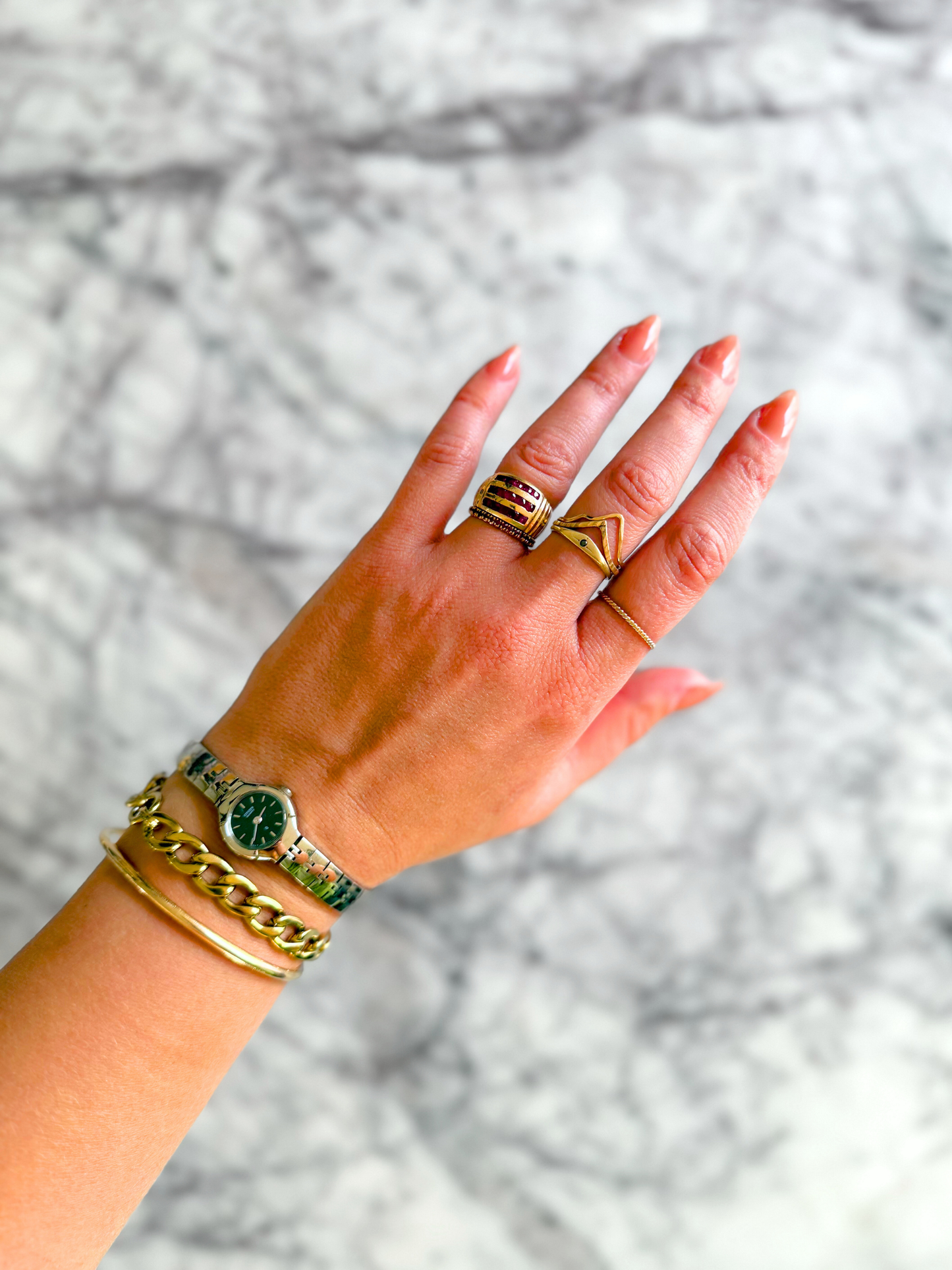 Vintage Dainty Silver Citizen Layering Watch