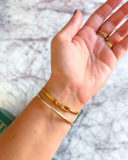 Vintage Gucci Full Interchangeable Bezel Watch Set | Classic Gold Bangle