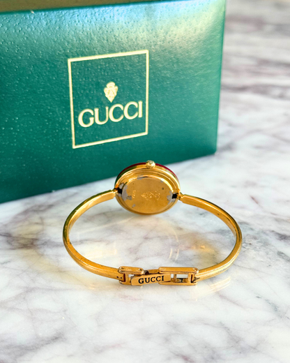 Vintage Gucci Full Interchangeable Bezel Watch Set | Classic Gold Bangle