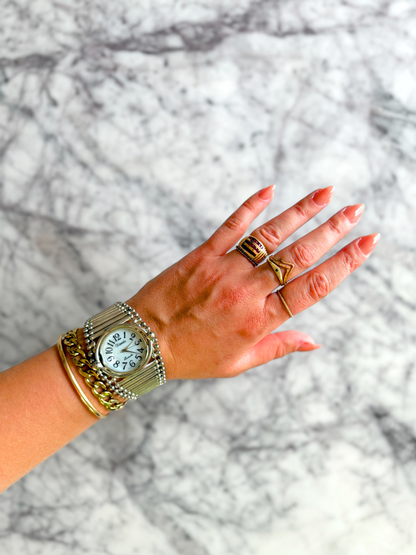 Vintage Silver Bar Watch