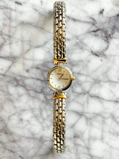 Vintage Seiko Mixed Metal Banded Watch