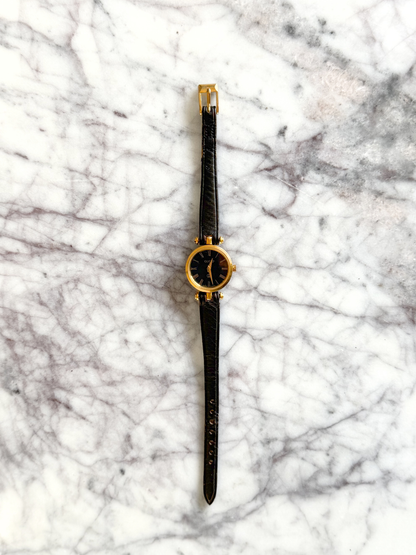 Vintage Black Gucci Sherry Line Stack Small Watch
