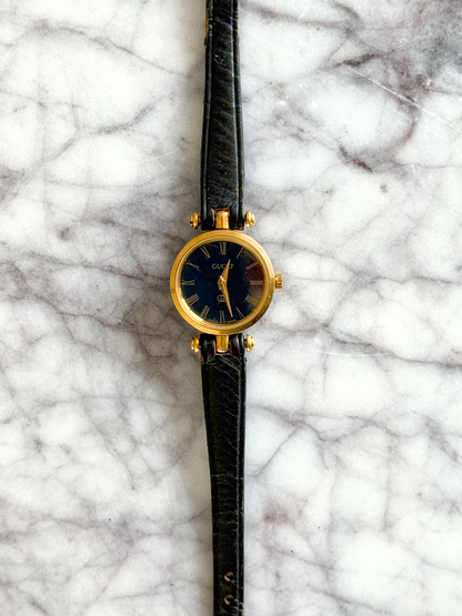 Vintage Black Gucci Sherry Line Stack Small Watch