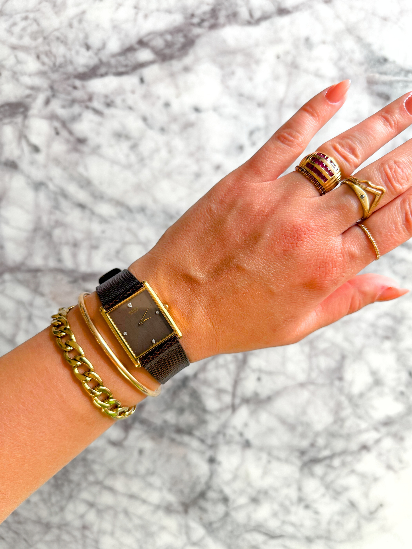 Vintage 1970's Chocolate Seiko Tank