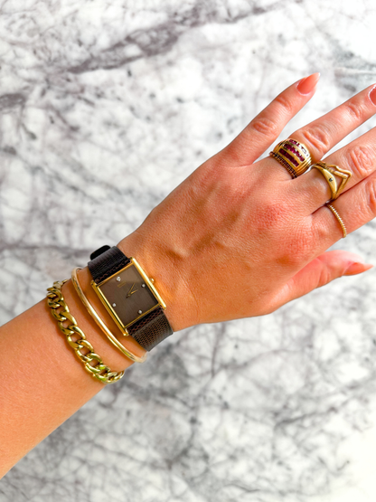 Vintage 1970's Chocolate Seiko Tank