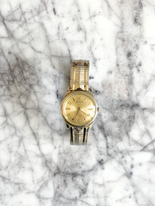 Vintage Midcentury Silver Stretch Benrus Watch