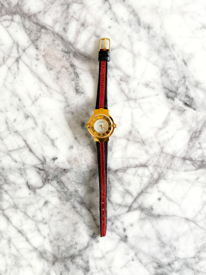 Vintage Gucci 6600L Reverso Striped Watch