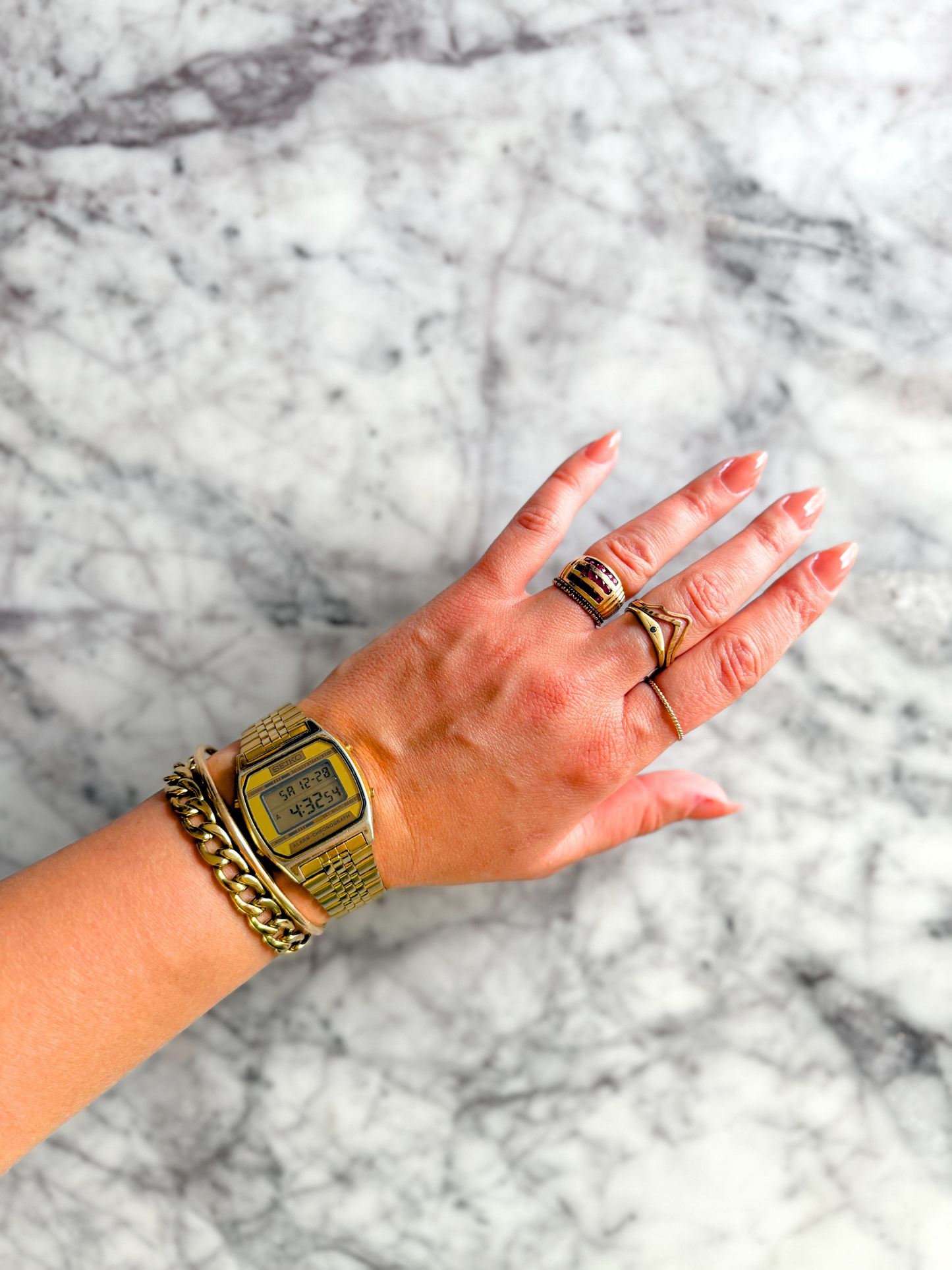 Vintage 1970's Gold Digital Seiko Watch