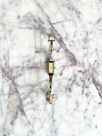 Vintage Silver Gucci Reversible Horsebit Watch